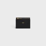 COMPACT WALLET WITH COIN TRIOMPHE IN SHINY CALFSKIN BLACK - Image 3